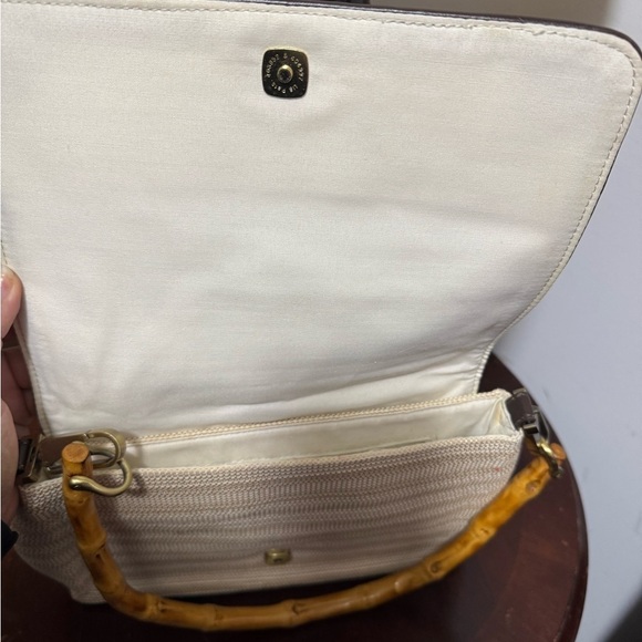 Elegant Tan Bamboo‎ Handle Bag - Picture 2 of 8